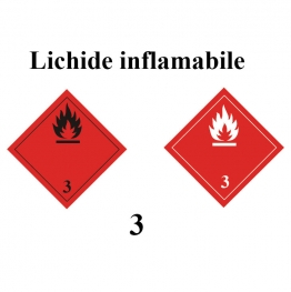 Eticheta lichide inflamabile 25 x 25 cm
