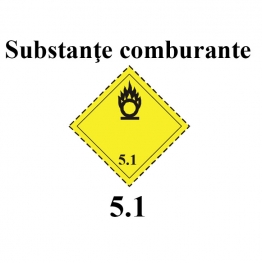 Eticheta substante comburante 25 x 25 cm